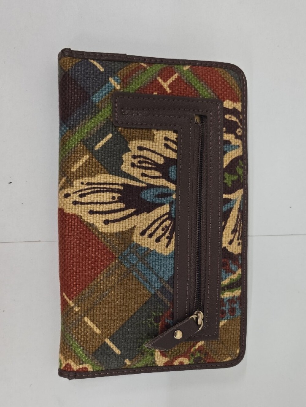 Spartina 449 Multicolor Gracie Woven Plaid Continental Wallet - Picture 3 of 13